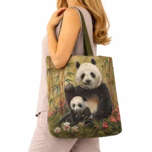 Pirkinių krepšys Panda su jaunikliu