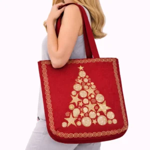 Kalėdinis pirkinių krepšys Šventinė Elegancija