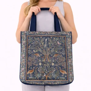 Pirkinių krepšys William Morris Rojus žemėje (mėlyna)
