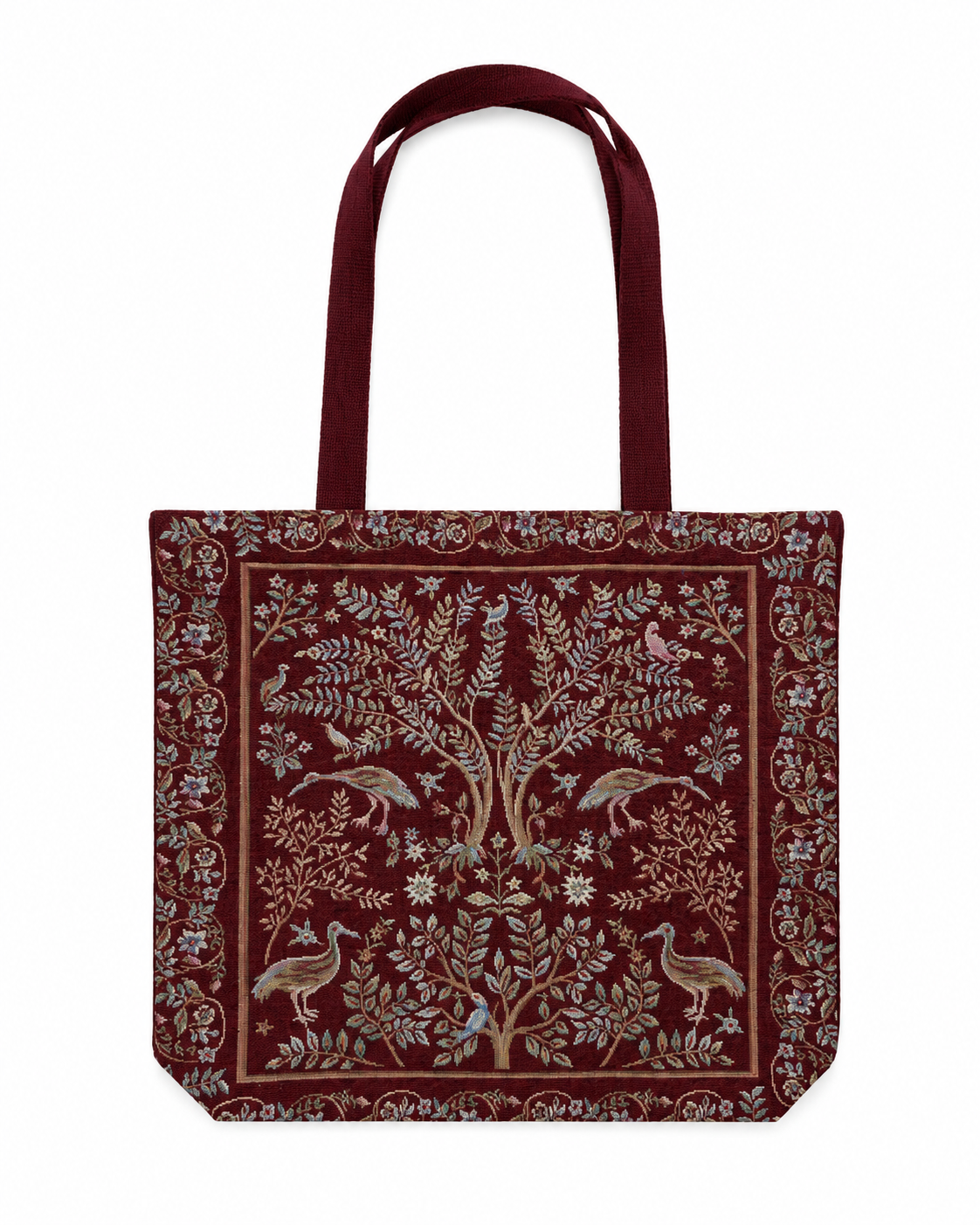Pirkinių krepšys William Morris Rojus žemėje (bordo) - Image 2