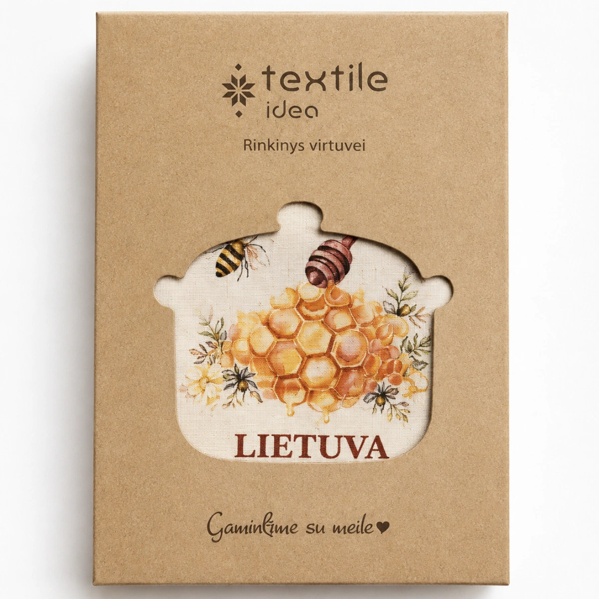 Pirštinė su Medum ir užrašu "Lietuva"