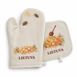 Pirštinė su Medum ir užrašu "Lietuva"