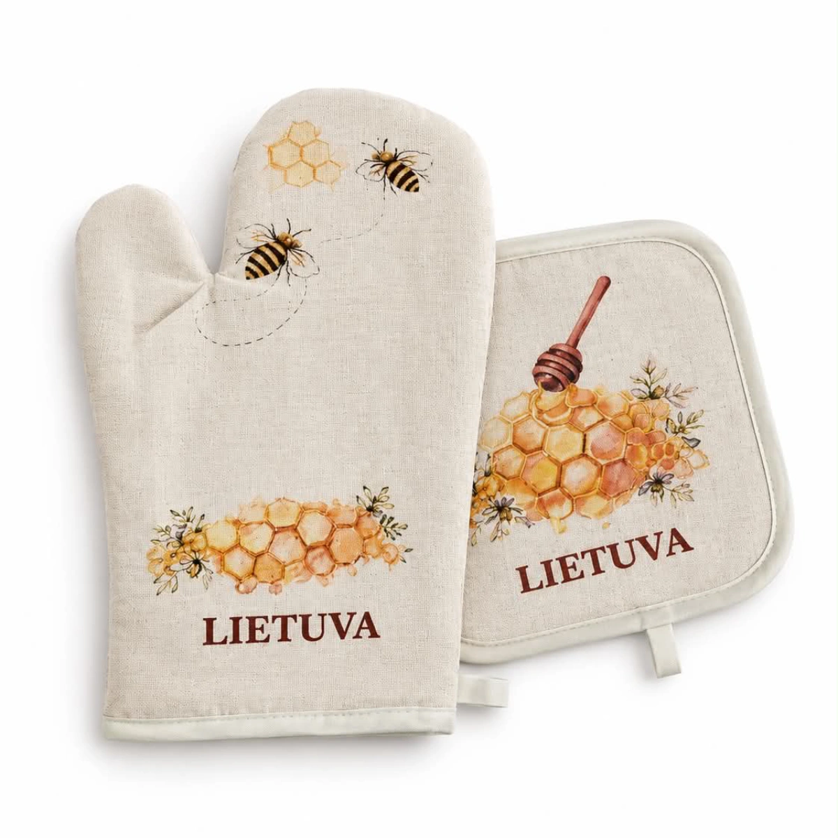 Pirštinė su Medum ir užrašu "Lietuva"